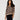 Stripe Drop Shoulder Sweater Camel Hair & Jet Black