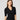 Ribbed Polo Half Sleeve Sweater Jet Black