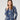 Floral Crewneck Cardigan Blue Drip Flower
