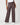 Coated Faux Leather Wide Leg Pull On Pant