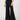 Pleated Wide Leg Stretch Trouser Jet Black