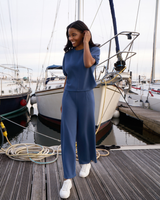 Balloon Sleeve Top & Wide Leg Pant Set