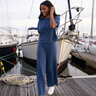 Balloon Sleeve Top & Wide Leg Pant Set