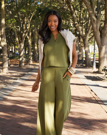 Split Neck Dolman Top