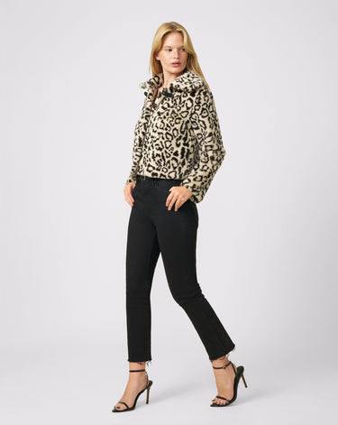 Snow Leopard Faux Fur Jacket
