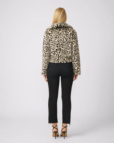 Snow Leopard Faux Fur Jacket