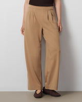 Pleated Wide Leg Pull-On Pant