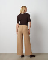 Pleated Wide Leg Pull-On Pant