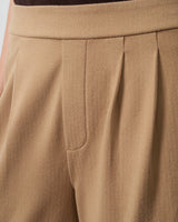 Pleated Wide Leg Pull-On Pant