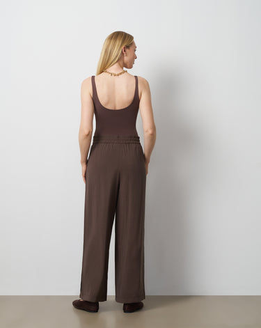 Pintuck Wide Leg Pant