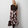 Floral Pull-On Midi Skirt
