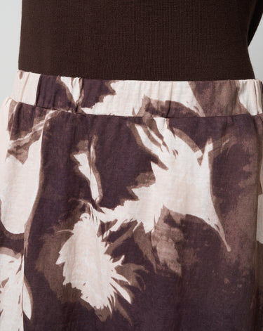 Floral Pull-On Midi Skirt