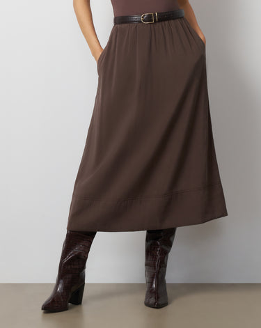 Pull-On Midi Skirt