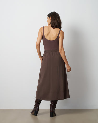 Pull-On Midi Skirt