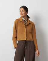 Knit Sueded Cropped Jacket