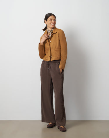 Knit Sueded Cropped Jacket