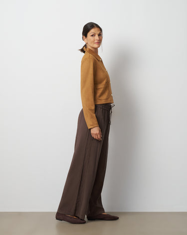 Knit Sueded Cropped Jacket