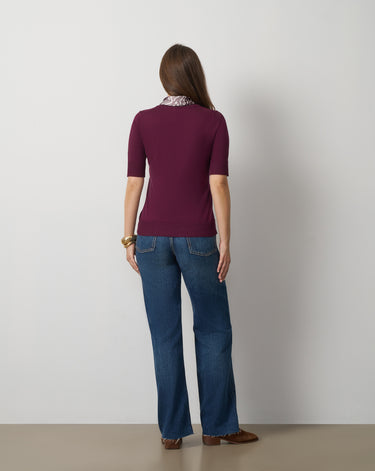 Elbow Sleeve Crewneck Sweater
