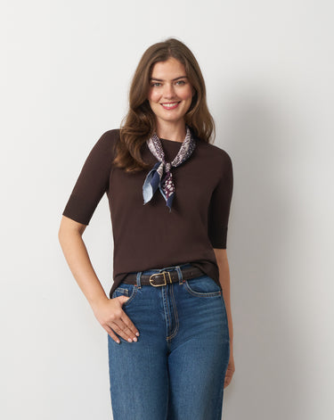 Elbow Sleeve Crewneck Sweater