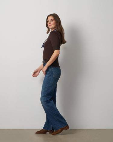 Elbow Sleeve Crewneck Sweater
