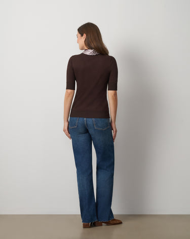 Elbow Sleeve Crewneck Sweater