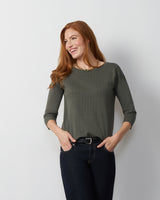 Raised Stitch High-Low Sweater