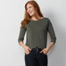 Raised Stitch High-Low Sweater