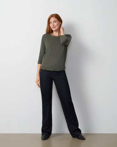 Raised Stitch High-Low Sweater