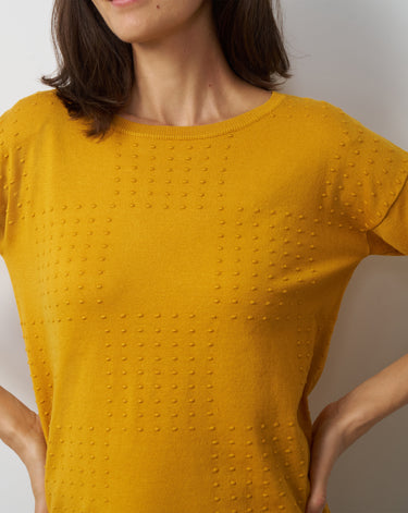 Raised Stitch High-Low Sweater