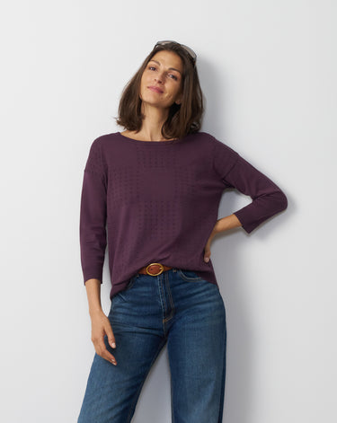 Raised Stitch High-Low Sweater