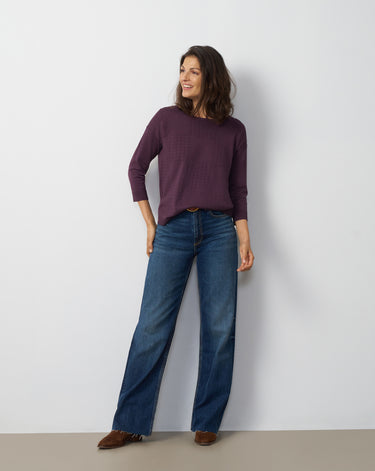 Raised Stitch High-Low Sweater
