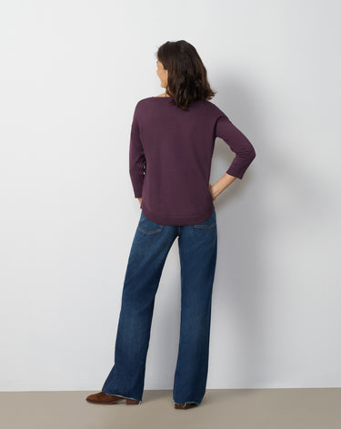 Raised Stitch High-Low Sweater
