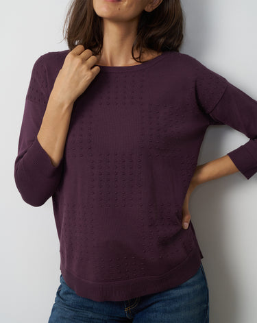 Raised Stitch High-Low Sweater