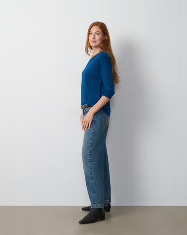 Raised Stitch High-Low Sweater