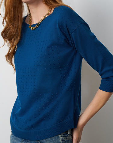 Raised Stitch High-Low Sweater