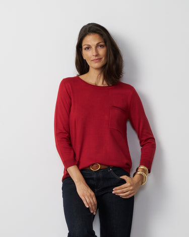 Button Back High-Low Sweater