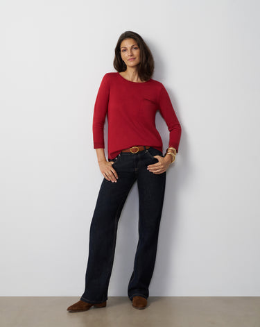 Button Back High-Low Sweater