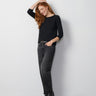 Button Back High-Low Sweater