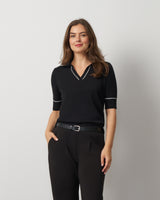 Tipped Polo Sweater