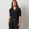 Tipped Polo Sweater