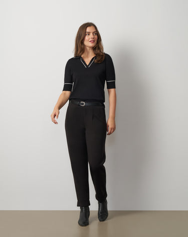 Tipped Polo Sweater