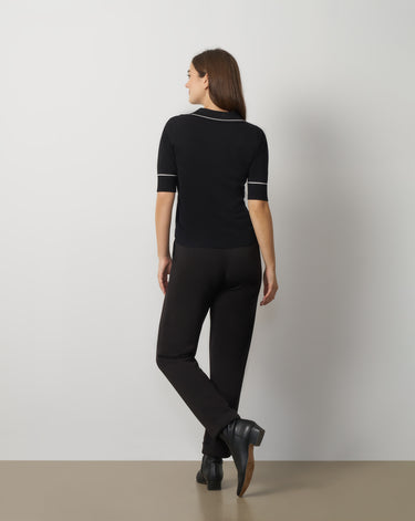Tipped Polo Sweater