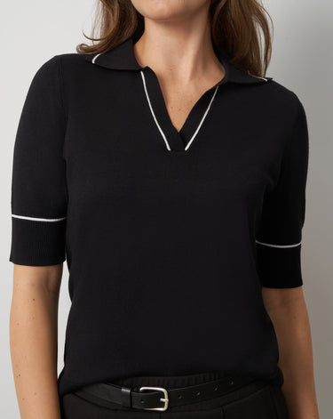 Tipped Polo Sweater