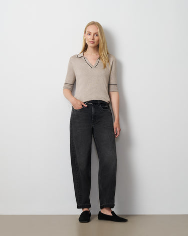 Tipped Polo Sweater