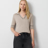 Tipped Polo Sweater