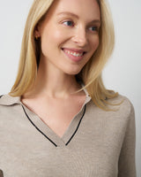 Tipped Polo Sweater