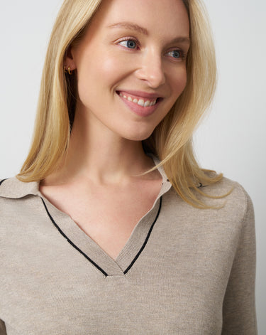 Tipped Polo Sweater