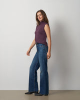 Extended Shoulder Mock Neck Sweater