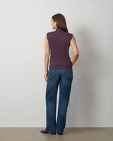 Extended Shoulder Mock Neck Sweater