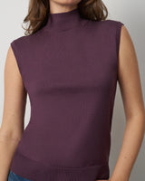 Extended Shoulder Mock Neck Sweater
